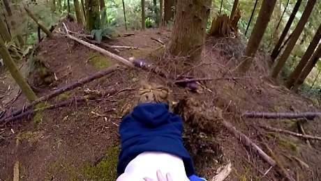 Big juicy ass teasing and fucked in the woods