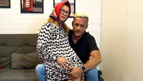 67 years old granny gets ass destroyed